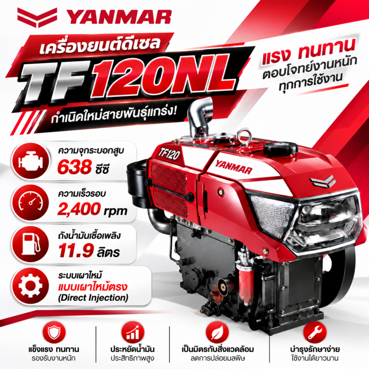 เครื่องยนต์ดีเซล YANMAR TF120NL